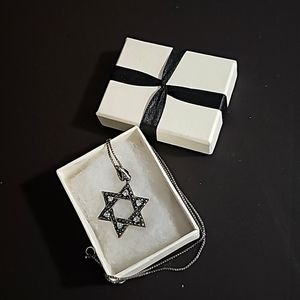 David's Star silver necklace, from Italy
